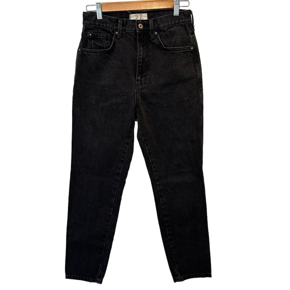 Free People We the Free  Black Out Stove Pipe High Waisted Jean OB1271078 SZ 27 - Picture 6 of 12